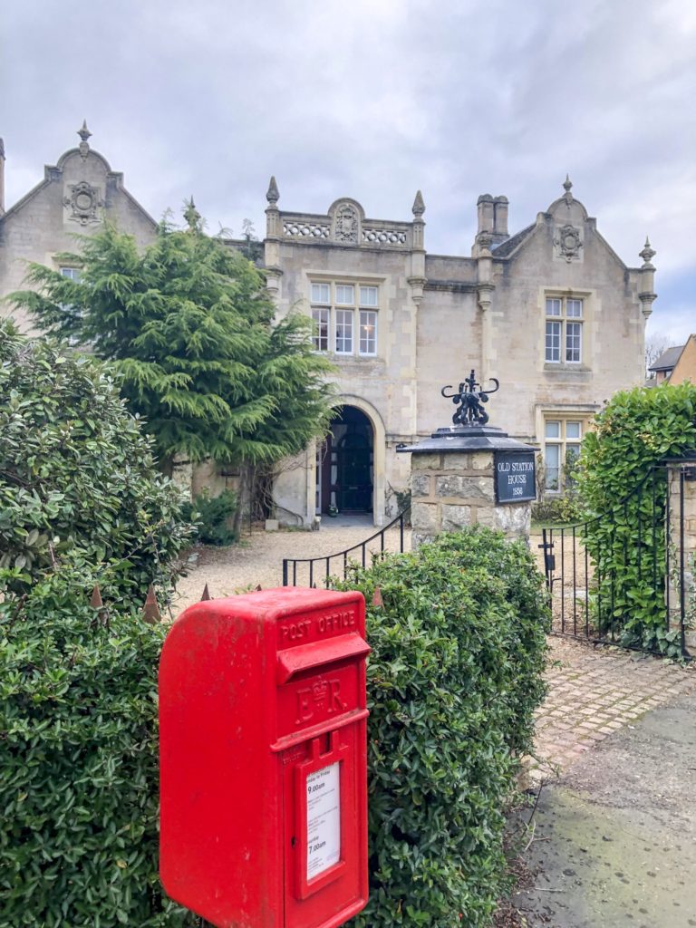stamford houses with post box in front of it