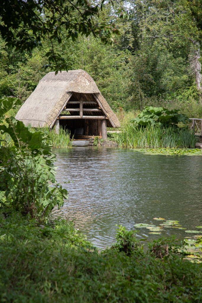 The boat hut on the medieval fish ponds at arundel castle