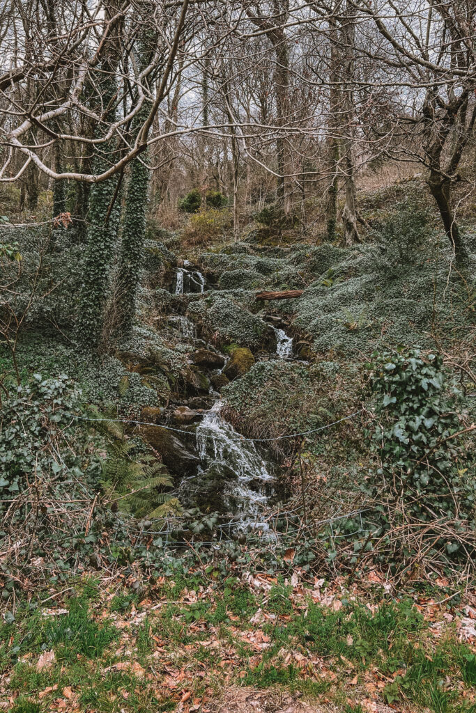 Small waterfall by the lay-by
