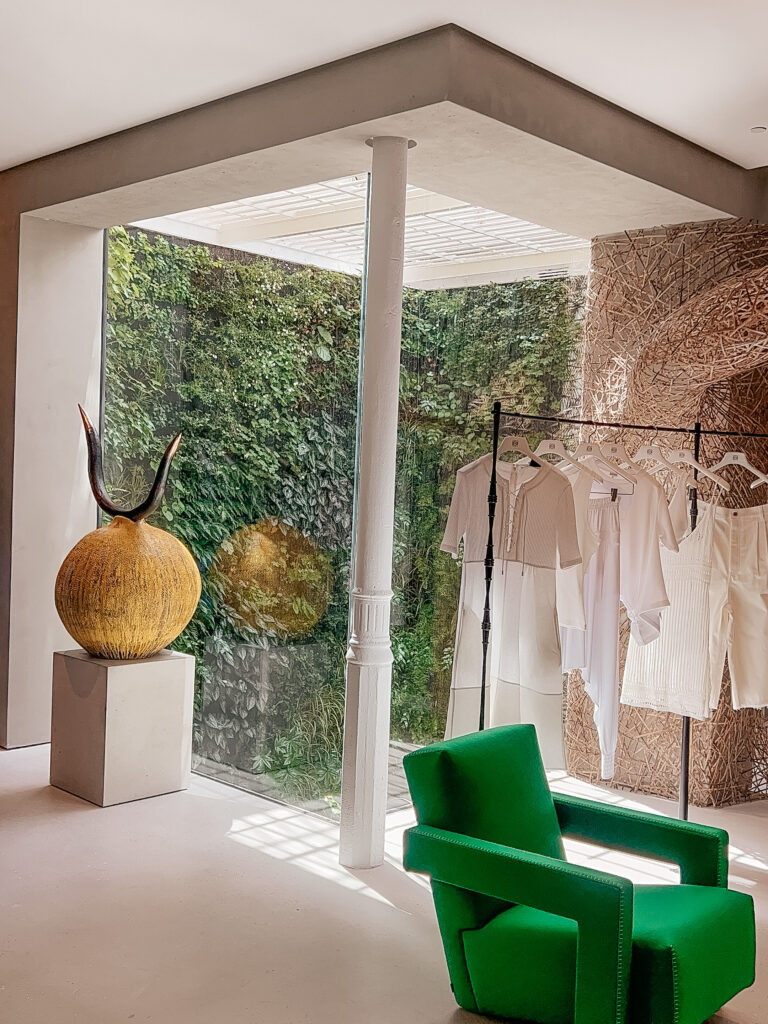 interior art and garments hanging 