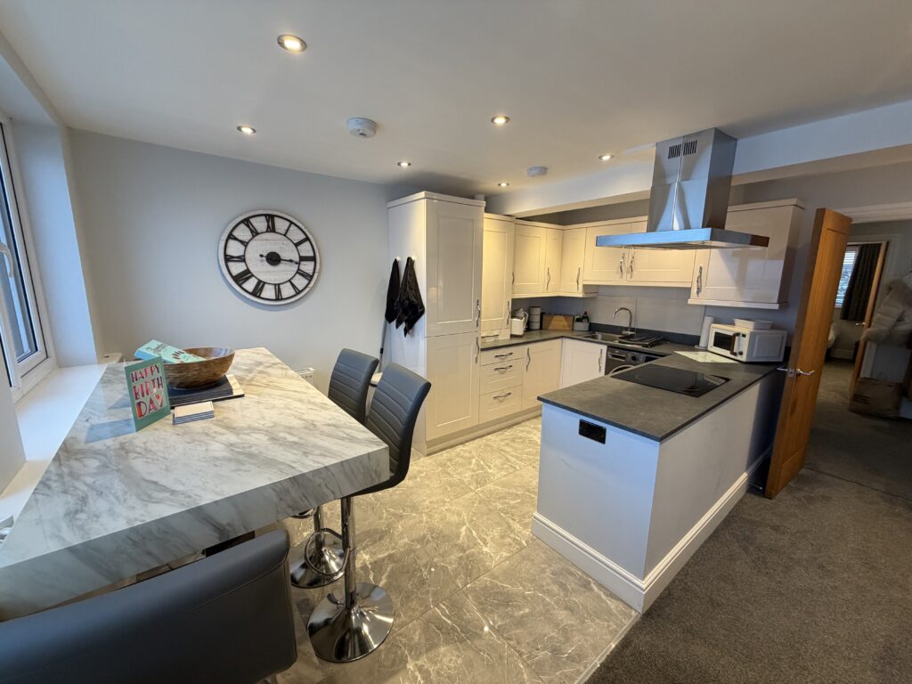 the kitchen area was well stocked