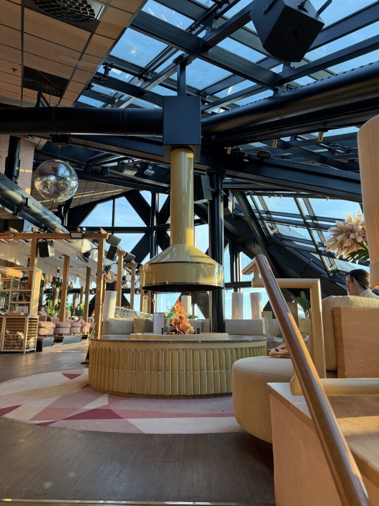 central fire pit in the club